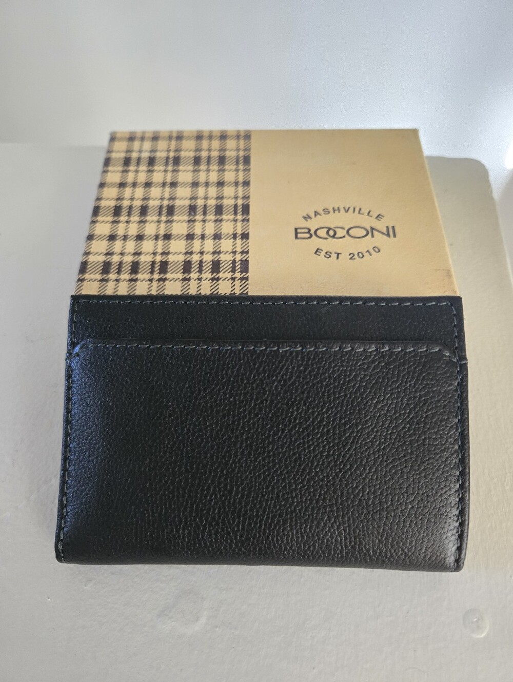 Boconi Black Pebbled Leather Wallet